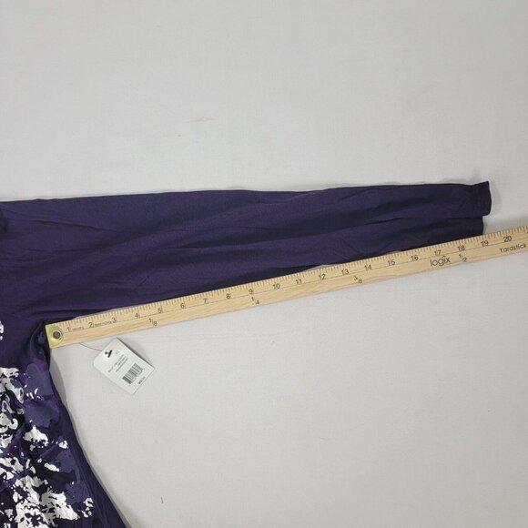 Tahari Women's Shirt Top Bally Long Sleeve Hendrix / Silver Size XL Srp $88 NEW - Picture 7 of 7